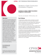 Key Findings from Research Variations in State Construction Consultation Programs