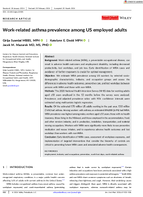 WorkRelated Asthma Prevalence Among US Employed Adults