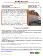 Fatality Narrative Framer Falls from Roof
