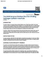 Two Maintenance Workers Die After Inhaling Hydrogen Sulfide in Manhole FACE 8928