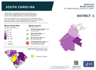 SC Congressional District 02 Stroke and Stroke Centers Map 118th Congress