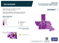 OK Congressional District 01 Stroke and Federally Qualified Health Centers Map 118th Congress