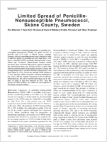 Limited Spread of PenicillinNonsusceptible Pneumococci Skne County Sweden