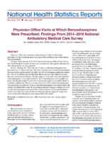 Physician office visits at which benzodiazepines were prescribed findings from 20142016 National Ambulatory Medical Care Survey