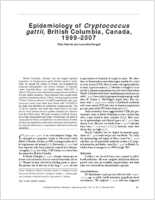 Epidemiology of Cryptococcus gattii British Columbia Canada 19992007