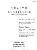 Hospitalization patients discharged from shortstay hospitals United States July 1957June 1958