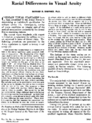 Racial differences in visual acuity