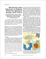 Rickettsia felis Infection in Febrile Patients Western Kenya 20072010