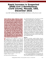 Rapid Increase in Suspected SARSCoV2 Reinfections Clark County Nevada USA December 2021