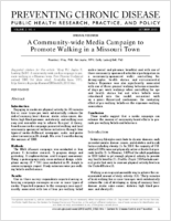 A Communitywide Media Campaign to Promote Walking in a Missouri Town
