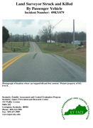 Land Surveyor Struck and Killed By Passenger Vehicle
