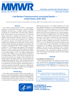 Coal Workers PneumoconiosisAssociated Deaths  United States 20202023