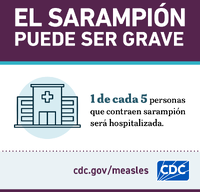 El Sarampin puede ser grave Hospitalizacin