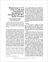 Mutations I117V and I117M and Oseltamivir Sensitivity of Pandemic H1N1 2009 Viruses