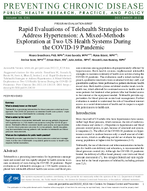 Rapid Evaluations of Telehealth Strategies to Address Hypertension A MixedMethods Exploration at Two US Health Systems During the COVID19 Pandemic