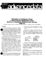 Utilization of Analgesic Drugs in OfficeBased Ambulatory Care National Ambulatory Medical Care Survey 198081