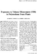 Exposures To Toluene Diisocyanate Tdi In Polyurethane Foam Plants