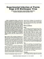 Experimental Infection of Prairie Dogs with Monkeypox Virus