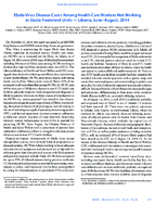 Ebola Virus Disease Cases Among Health Care Workers Not Working in Ebola Treatment Units  Liberia JuneAugust 2014