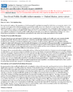 Ten Great Public Health AchievementsUnited States 20012010