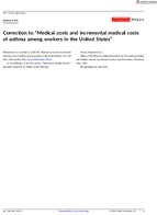Correction to Medical Costs and Incremental Medical Costs of Asthma Among Workers in the United States