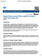 Roofer Electrocuted When Ladder Contacts 7200Volt Power Line FACE 8916