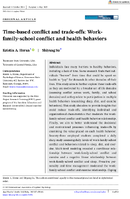 TimeBased Conflict and TradeOffs WorkFamilySchool Conflict and Health Behaviors