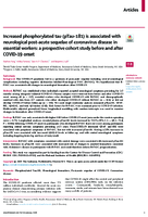 Increased Phosphorylated Tau pTau181 Is Associated with Neurological PostAcute Sequelae of Coronavirus Disease in Essential Workers A Prospective Cohort Study Before and After COVID19 Onset