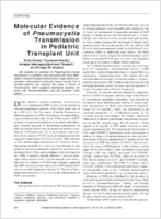 Molecular Evidence of Pneumocystis Transmission in Pediatric Transplant Unit