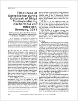 Timeliness of Surveillance during Outbreak of Shiga Toxinproducing Escherichia coli Infection Germany 2011