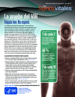 La prueba del VIH Hagala hoy No espere CDC Signos Vitals 11282017