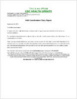 HAN Coordinators Daily Report September 25 2001 Tuesday September 25 2001 1800 EDT 600 PM EDT