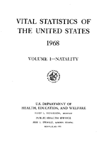 Vital Statistics of the United States 1968 Volume INatality
