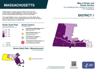 MA Congressional District 01 Stroke and Stroke Centers Map 119th Congress