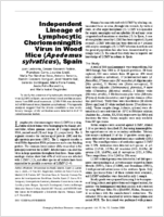 Independent Lineage of Lymphocytic Choriomeningitis Virus in Wood Mice Apodemus sylvaticus Spain