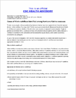 Cases of Vibrio vulnificus Identified Among Hurricane Katrina Evacuees Wednesday September 07 2005 1950 EDT 750 PM EDT