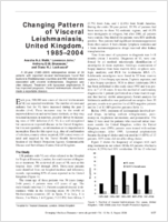 Changing Pattern of Visceral Leishmaniasis United Kingdom 19852004