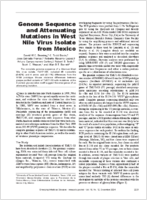 Genome Sequence and Attenuating Mutations in West Nile Virus Isolate from Mexico