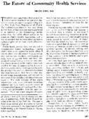 The future of community health services