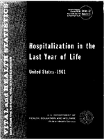 Hospitalization in the Last Year of Life  United States  1961