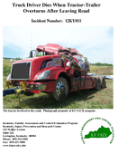 Truck Driver Dies When TractorTrailer Overturns After Leaving Road