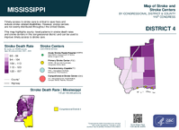 MS Congressional District 04 Stroke and Stroke Centers Map 119th Congress
