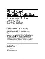 Supplements to the Monthly Vital Statistics Report