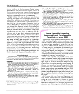 Acute Pesticide Poisoning Associated with Pyraclostrobin Fungicide  Iowa 2007