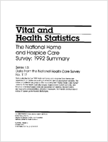 The National Home and Hospice Care Survey 1992 Summary