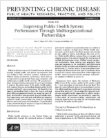 Improving Public Health System Performance Through Multiorganizational Partnerships