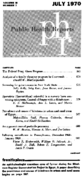 Public Health Reports  v 85 no 7  table of contents