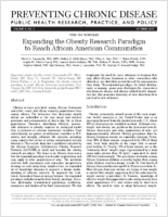 Expanding the Obesity Research Paradigm to Reach African American Communities