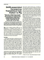 SARSassociated Coronavirus Transmitted from Human to Pig