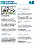 National Vital Statistics System Division of Vital Statistics newsletter  February 2021 February 2022